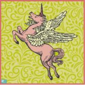 flying unicorn yellow