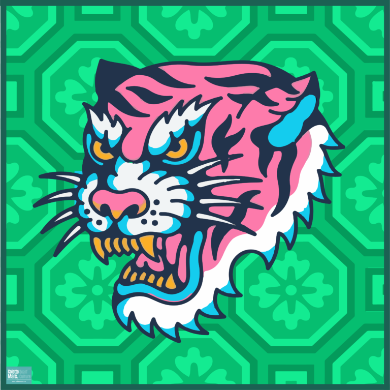 Pink tiger green